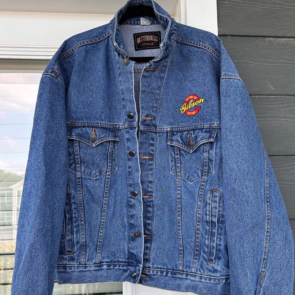 Vintage Gibson Custom Art Historic 🎸 Butterfield Stage - denim jacket - XXL